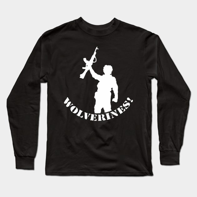 Red Dawn Wolverines Long Sleeve T-Shirt by The Moon Child